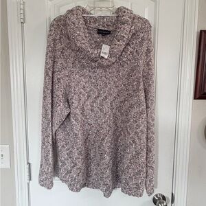 Lane Bryant Women's Multicolor Cowl Neck Sweater